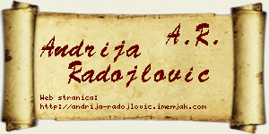 Andrija Radojlović vizit kartica